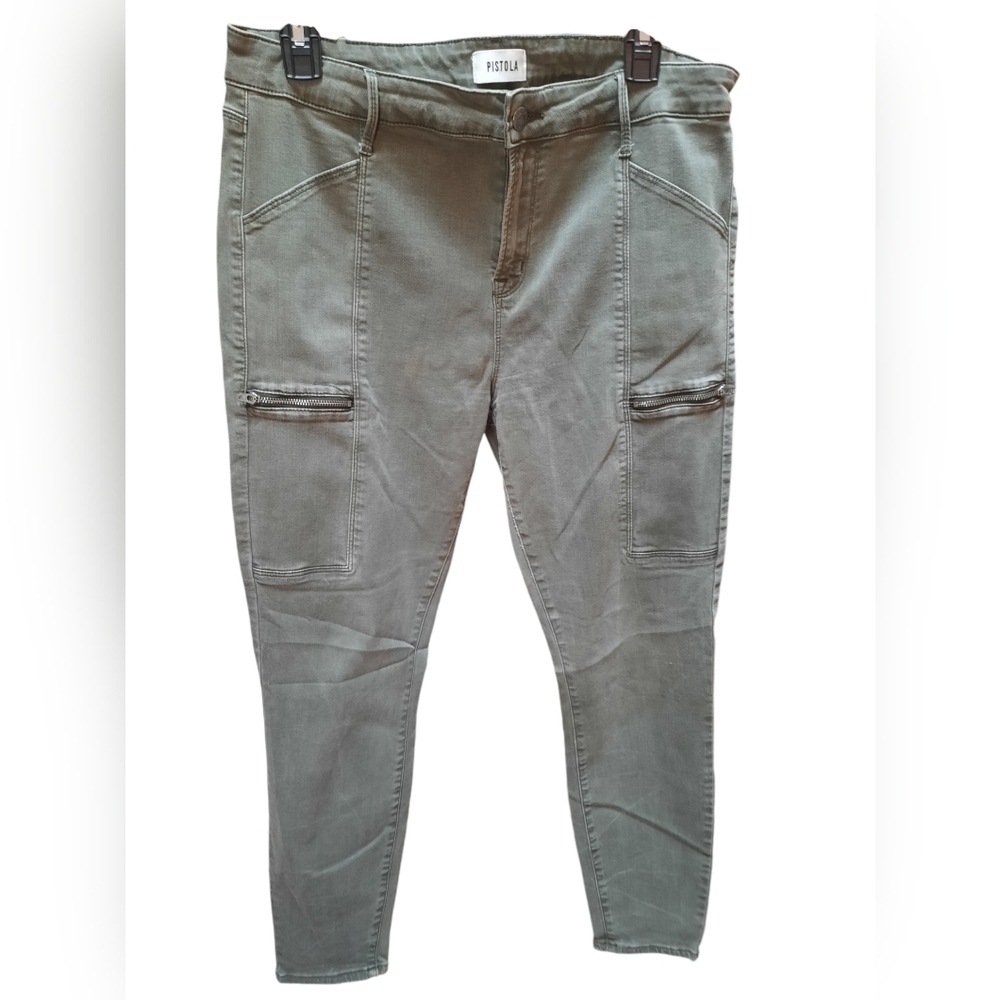 Pistola Cargo Zip Utility Olive Green Pants
